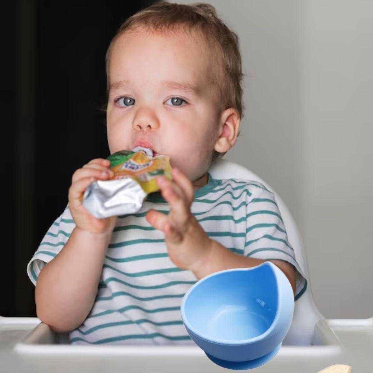 2 SET DE ALIMENTACION CUENCO+CUCHARA PLASTICO BEBE LAU-9