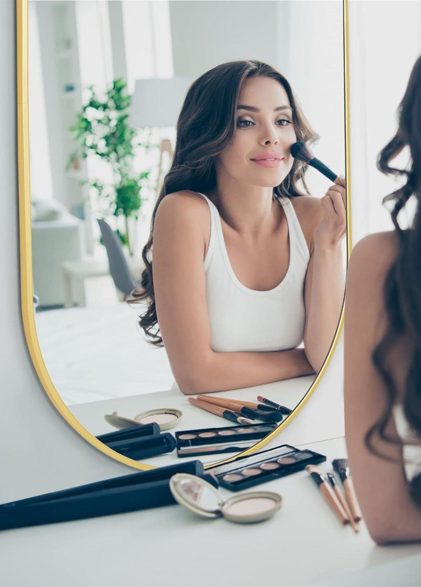 Espejo Decorativo Ovalado Pared Estilo Nórdico Adorno Jhn-2