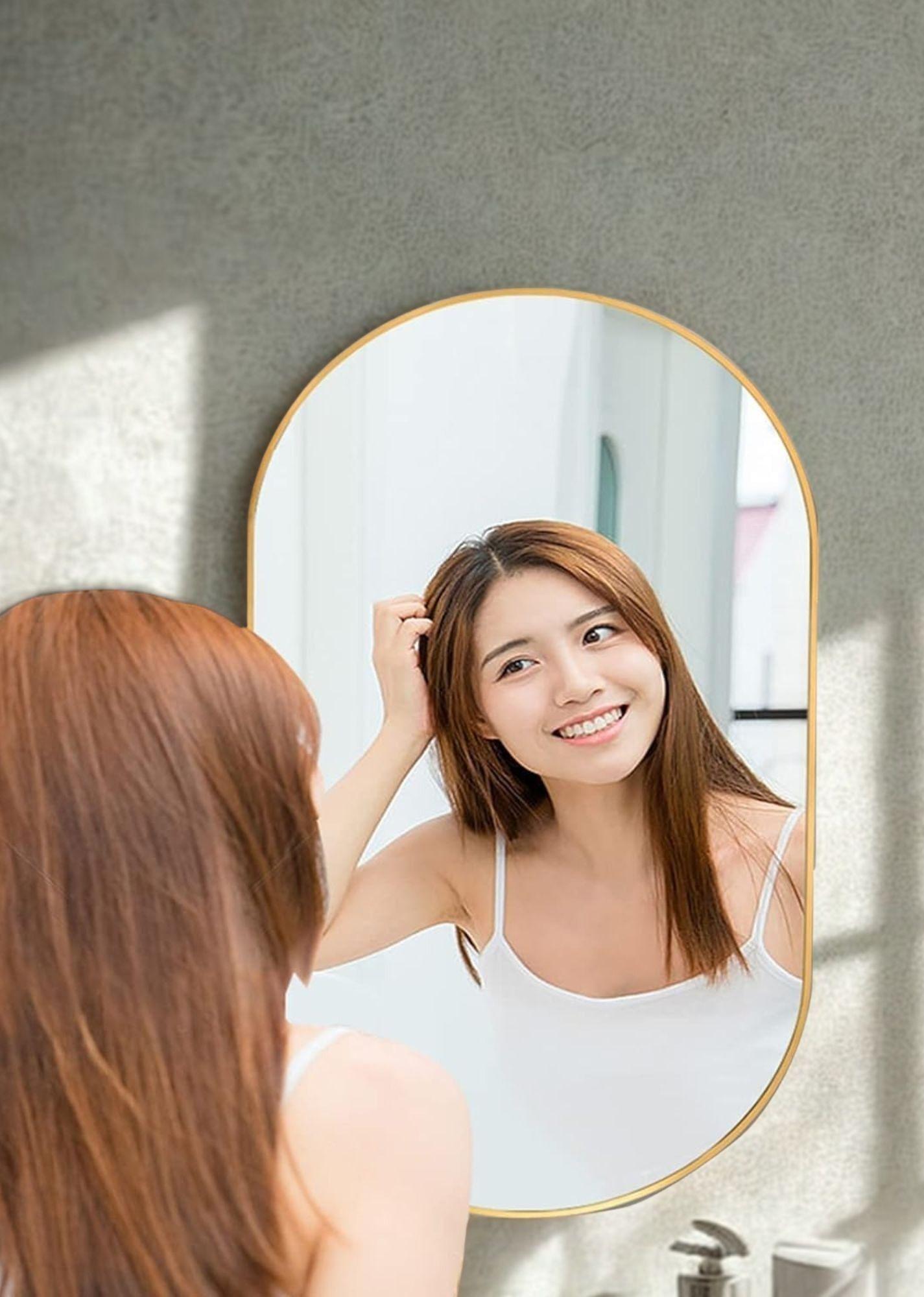 Espejo Decorativo Ovalado Pared Estilo Nórdico Adorno Jhn-3