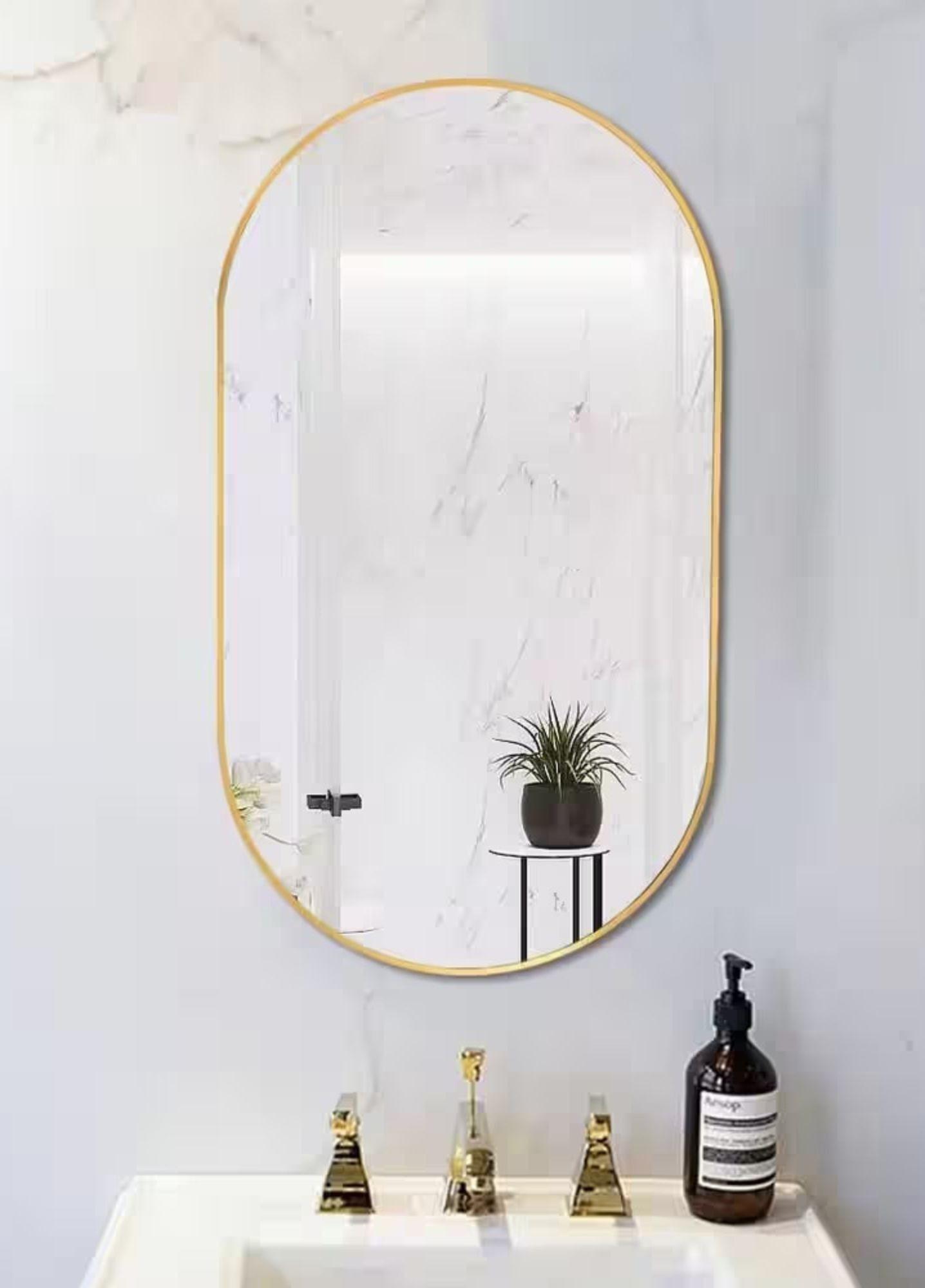 Espejo Decorativo Ovalado Pared Estilo Nórdico Adorno Jhn-4