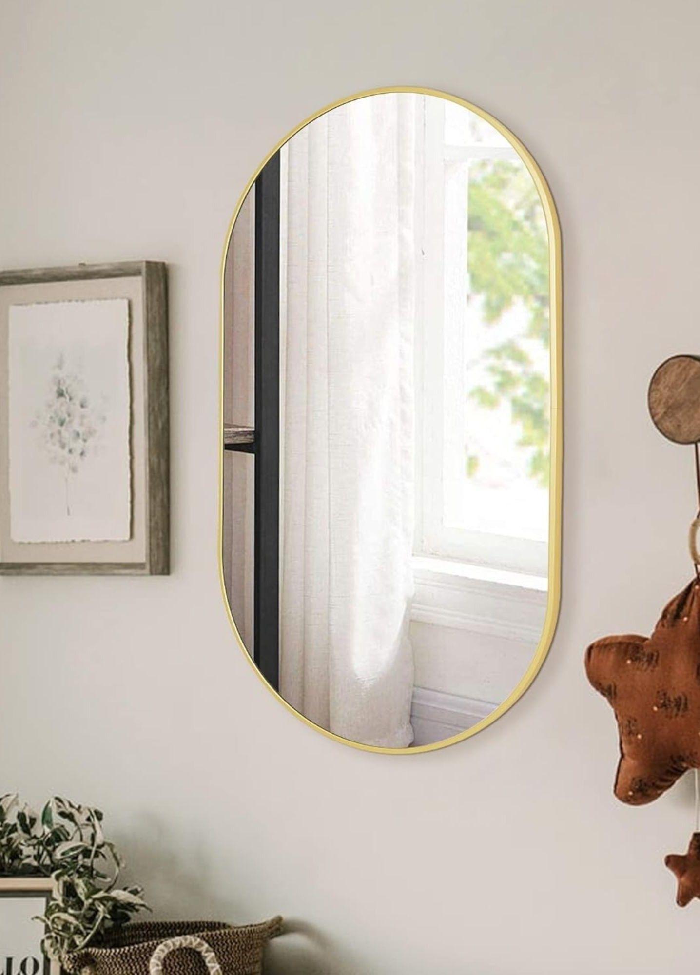 Espejo Decorativo Ovalado Pared Estilo Nórdico Adorno Jhn-7