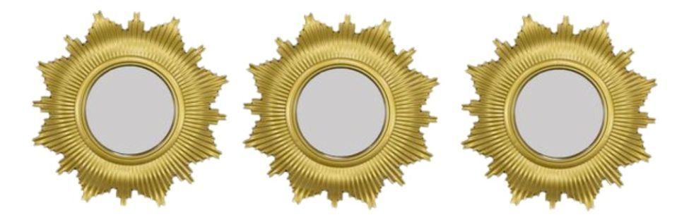 Set 3 Espejo Decorativo Pared Inspiración Solar Adorno Jhn-3