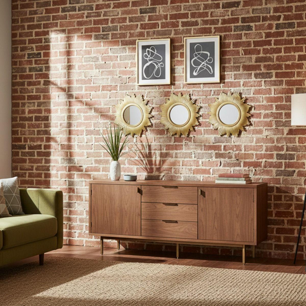 Set 3 Espejo Decorativo Pared Inspiración Solar Adorno Jhn-6