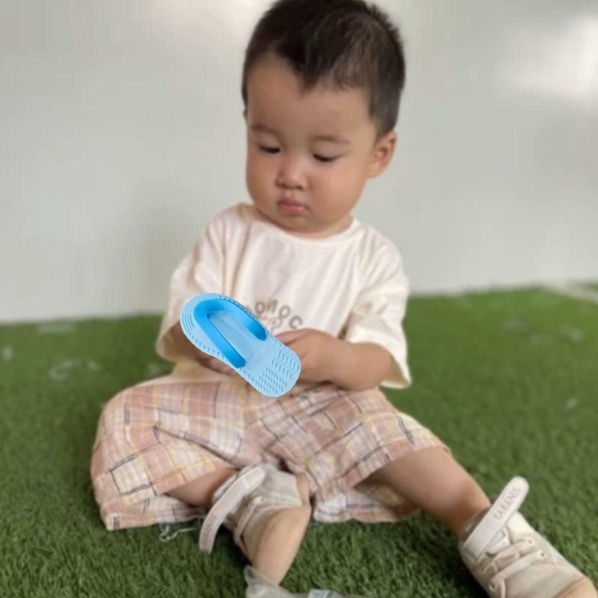 SET 3 MORDEDORES FORMA SANDALIA SENSORIAL SUAVE BEBE LAU-2