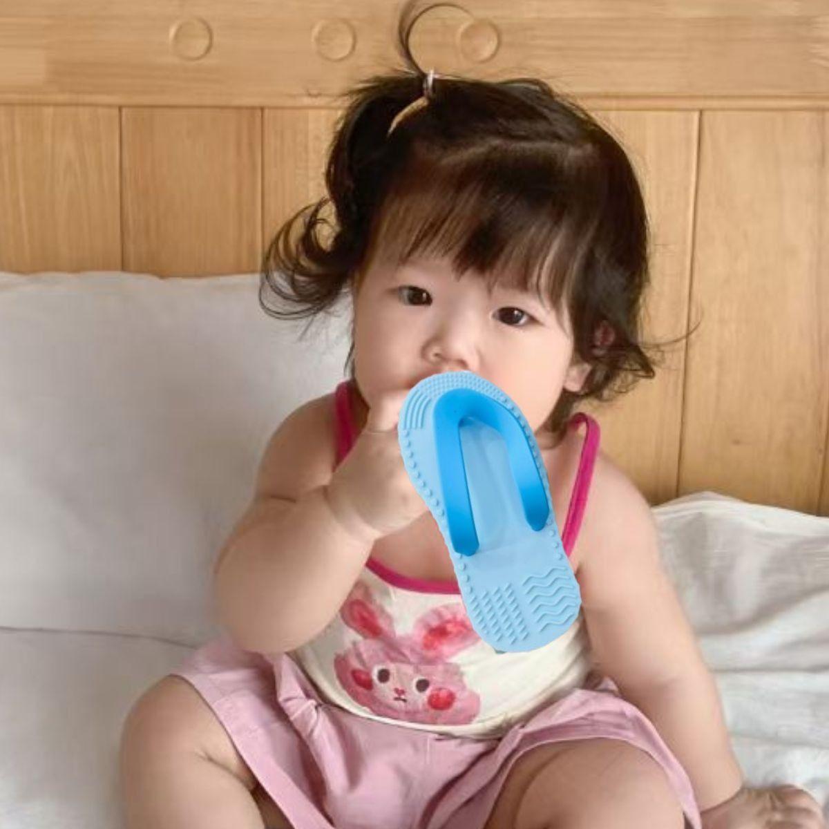 SET 3 MORDEDORES FORMA SANDALIA SENSORIAL SUAVE BEBE LAU-4