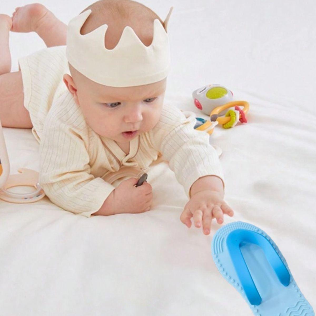 SET 3 MORDEDORES FORMA SANDALIA SENSORIAL SUAVE BEBE LAU-5