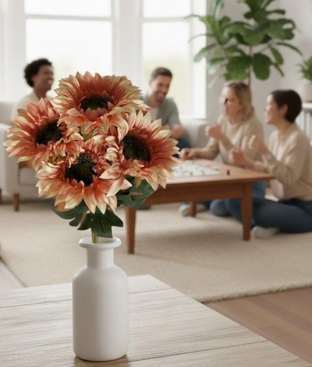 Ramo Floral Artificial Decorativo Girasoles Adorno Hogar Jhn-5