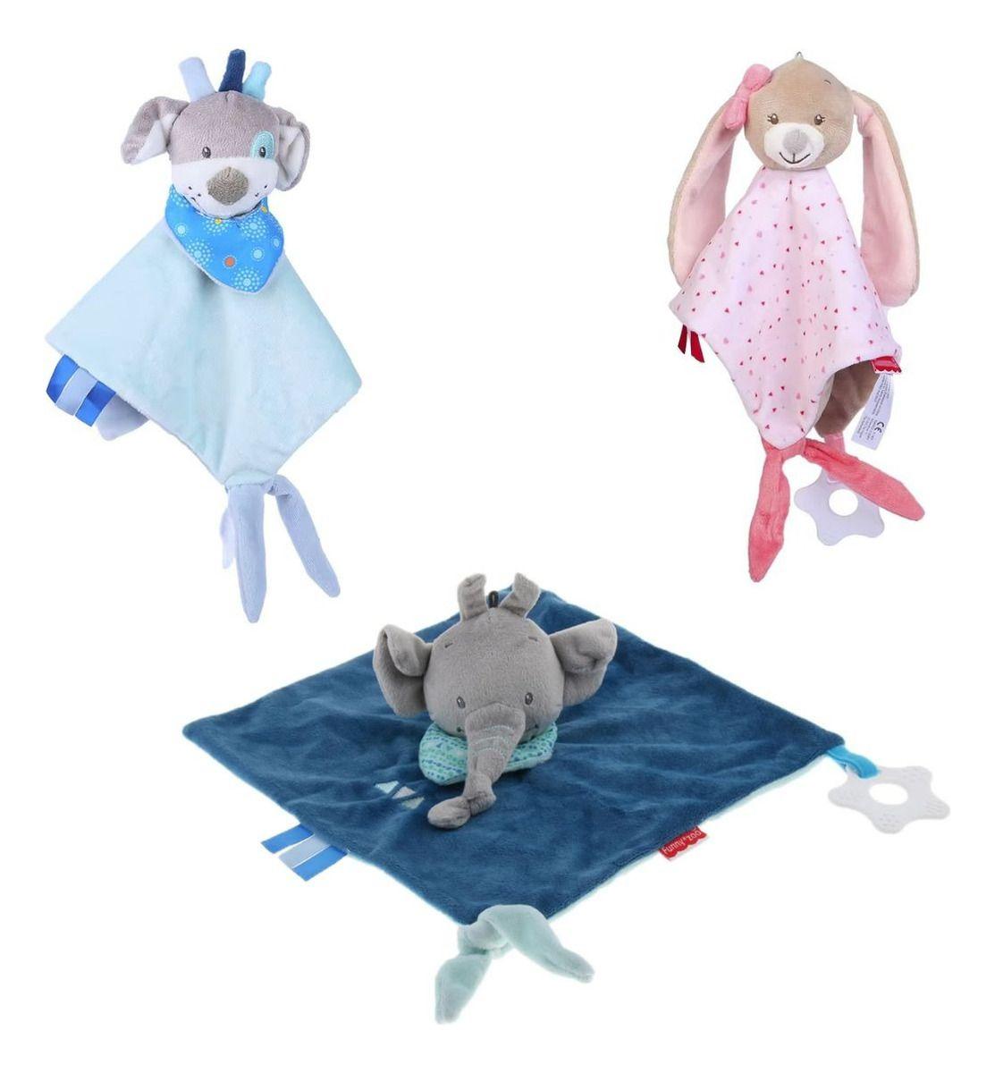 TOALLA MANTA DE APEGO TRANQUILIZANTE CON PELUCHE BEBE LAU-3