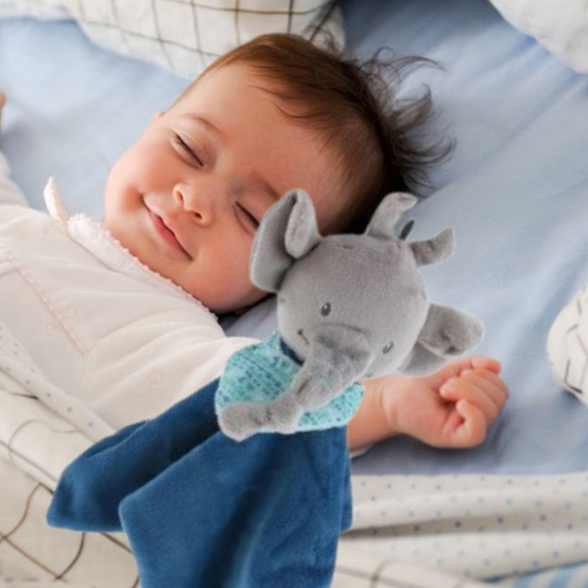 TOALLA MANTA DE APEGO TRANQUILIZANTE CON PELUCHE BEBE LAU-4