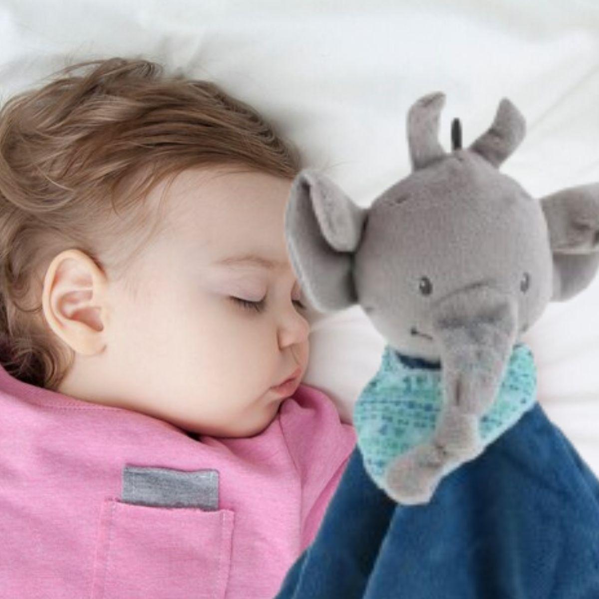 TOALLA MANTA DE APEGO TRANQUILIZANTE CON PELUCHE BEBE LAU-6