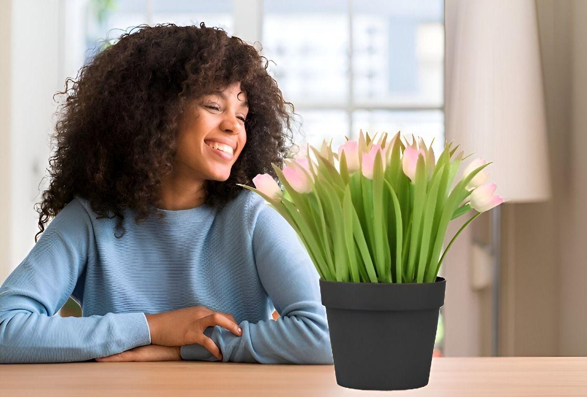 Set de 2 Flores Artificiales Realista Decoración Jhn-2