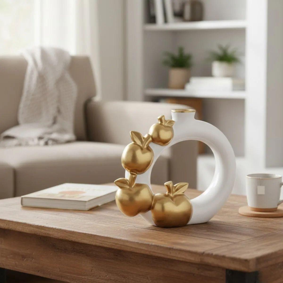 Florero Decorativo Jarrón Diseño Circular Adorno Estilo Jhn-7