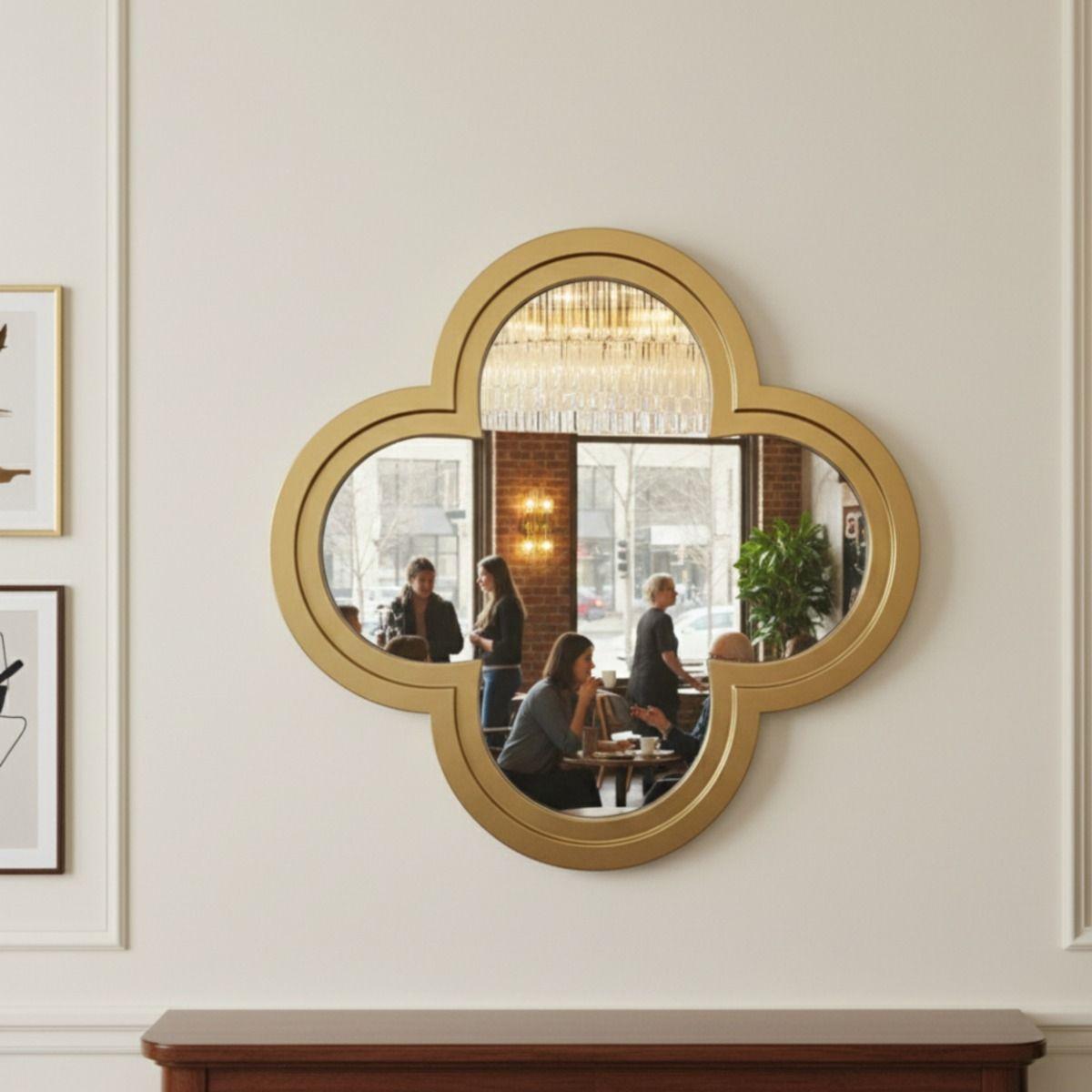 Espejo Pared Decorativo Estilo Diseño Flor Ciruelo Hogar Jhn-5