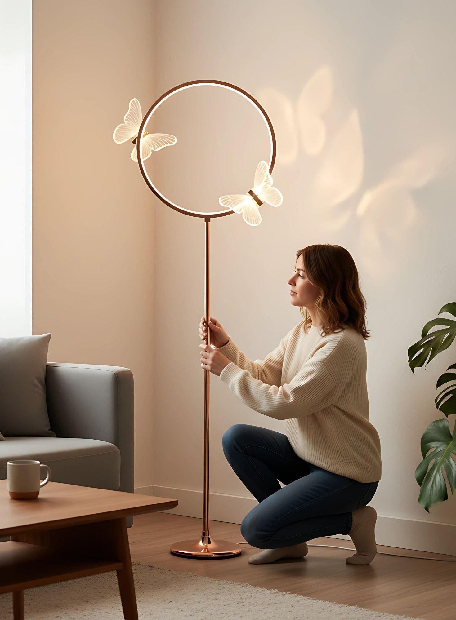 Lámpara Pie Decorativa Funcional Elegante Minimalista Jhn-2