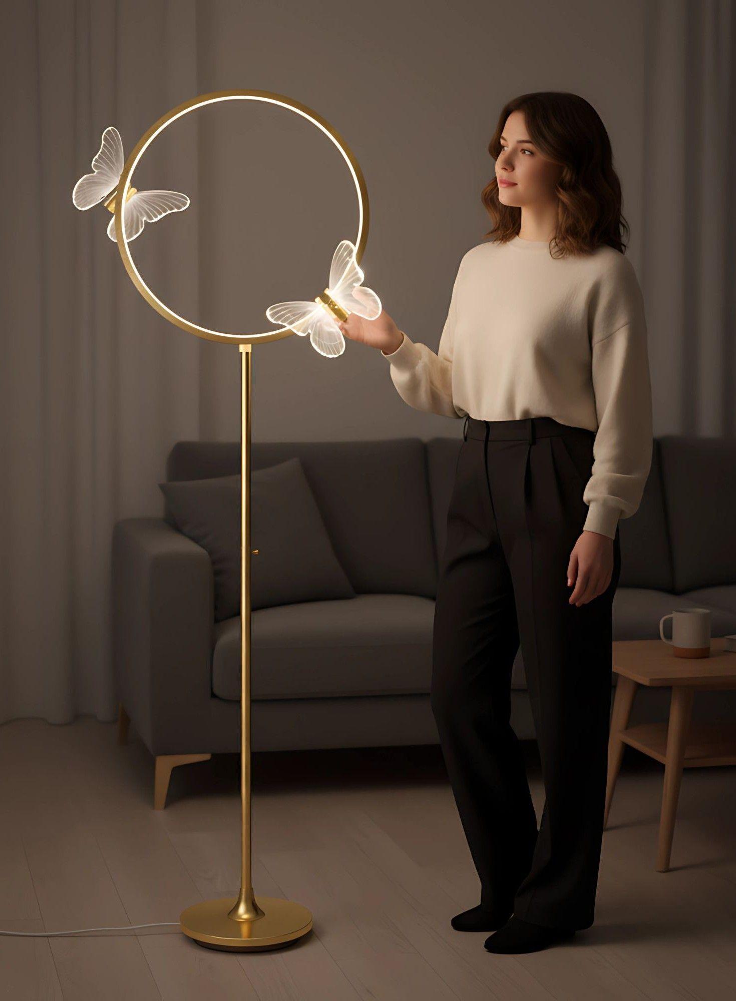 Lámpara Pie Decorativa Funcional Elegante Minimalista Jhn-3