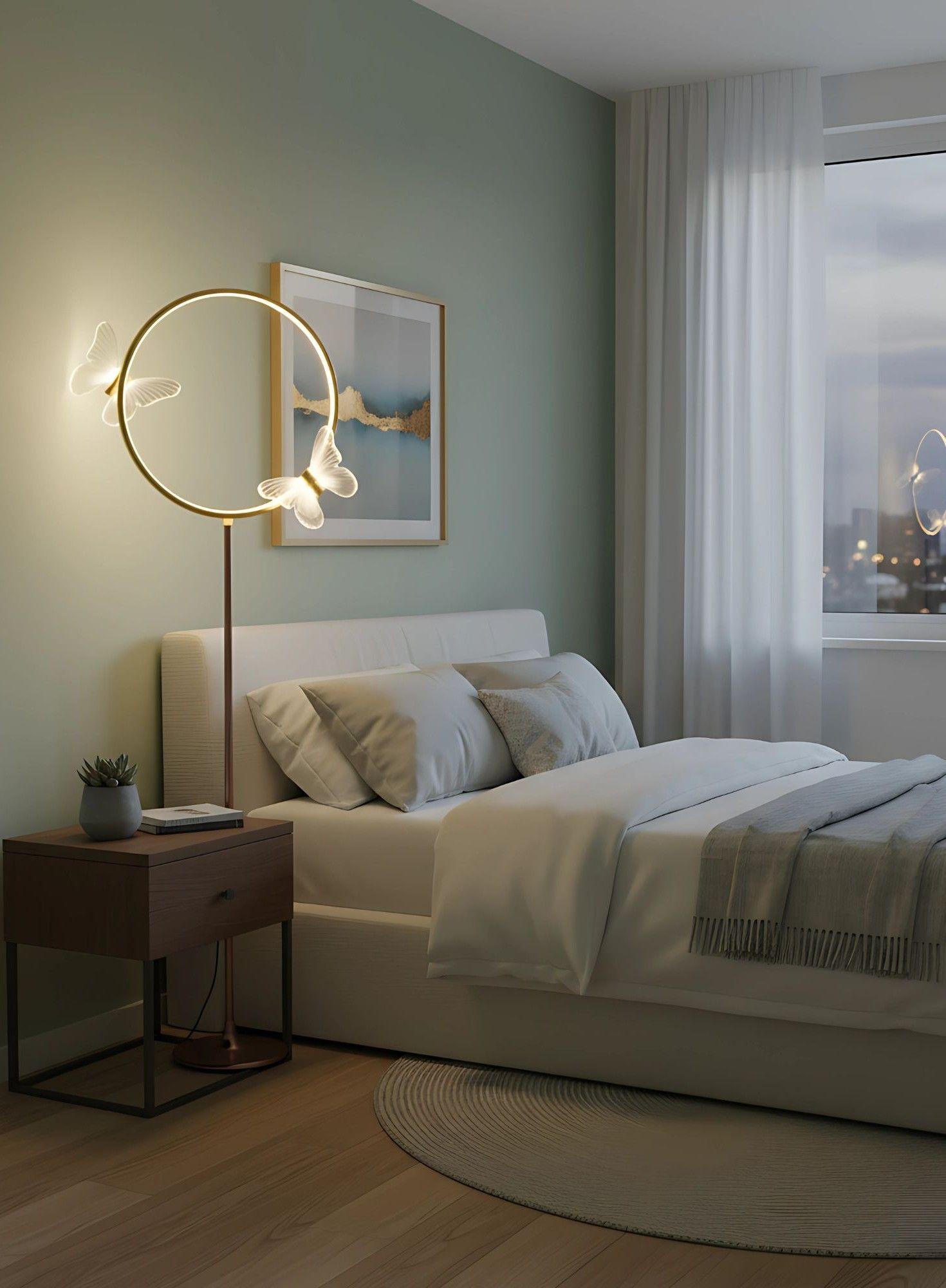 Lámpara Pie Decorativa Funcional Elegante Minimalista Jhn-6