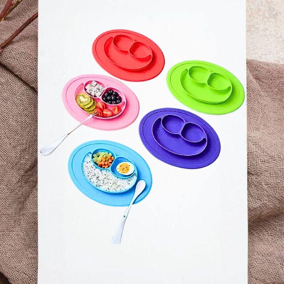 Set 5 Platos Silicona Antiderrame Antiadherente Bebes Lau-4