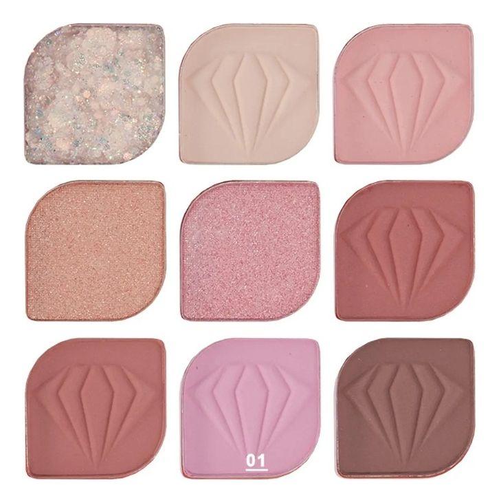 Set 2 Sombra Ojos Paleta Multifuncional Polvo 9 Colores Jhn-7