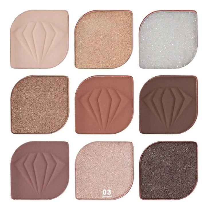 Set 2 Sombra Ojos Paleta Multifuncional Polvo 9 Colores Jhn-9