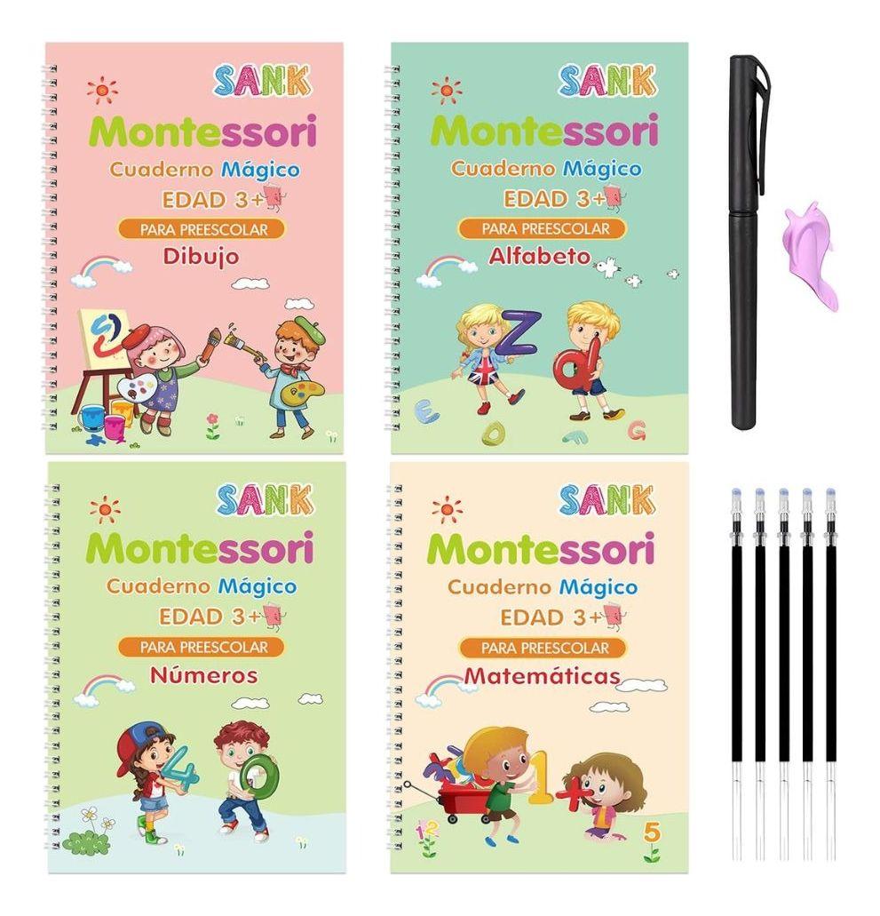PACK 8 CUADERNOS MAGICOS APRENDIZAJES CALIGRAFIA NIÑOS LAU-0