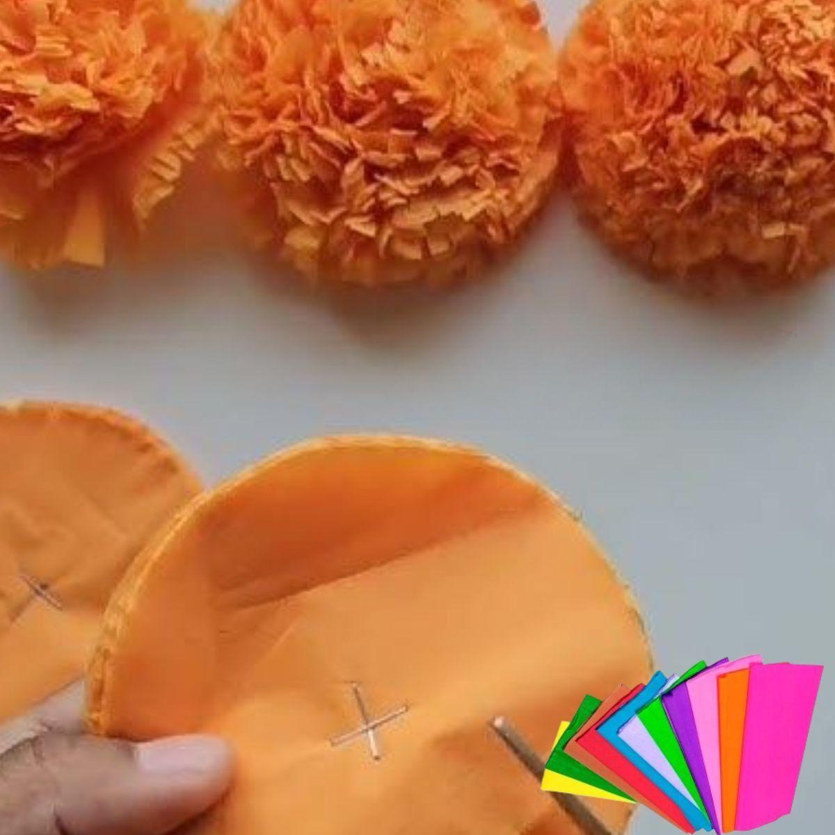 SET 2 PACK PAPEL CREPE PLIEGUE x10 PZAS DECORA ESCOLAR LAU-2