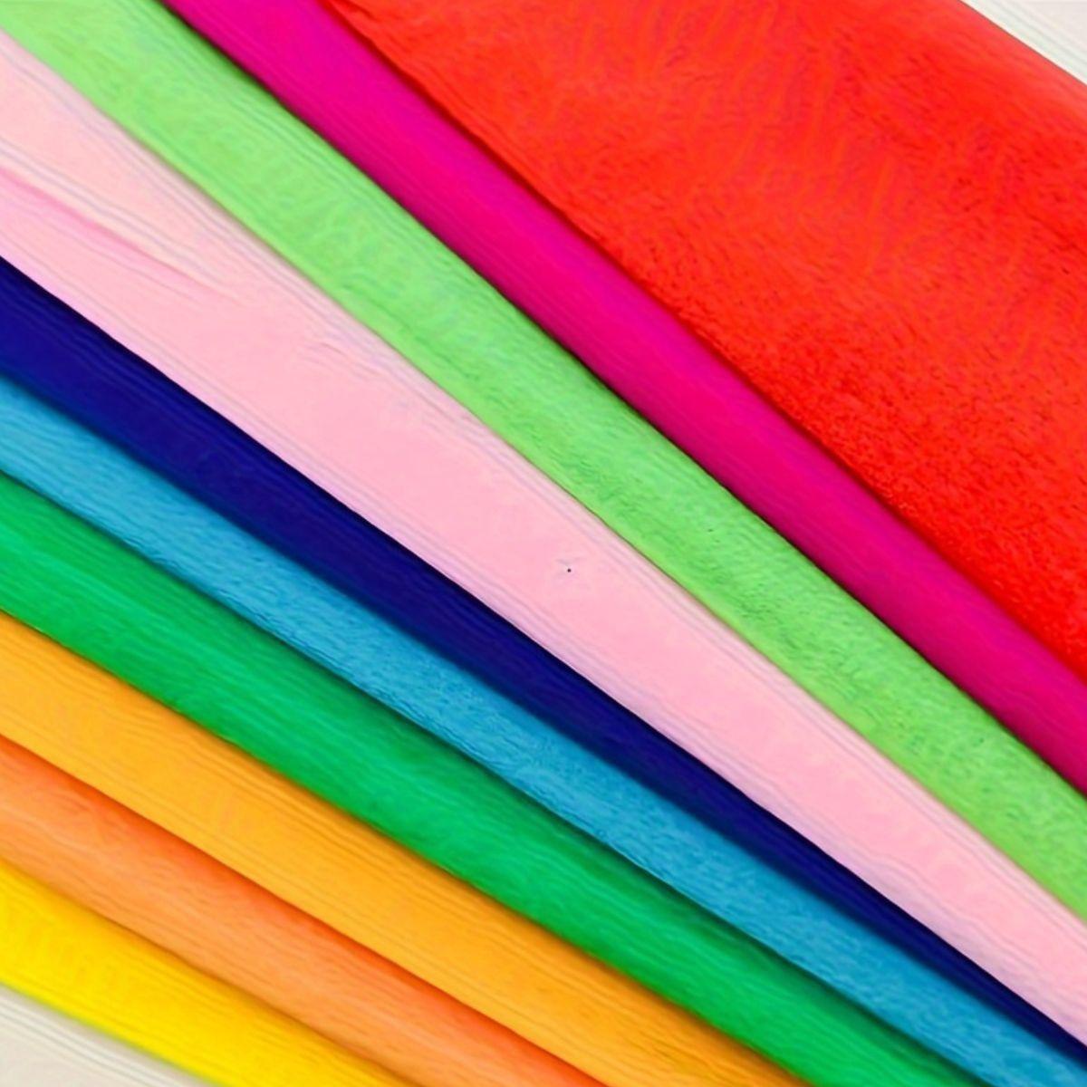 SET 2 PACK PAPEL CREPE PLIEGUE x10 PZAS DECORA ESCOLAR LAU-3