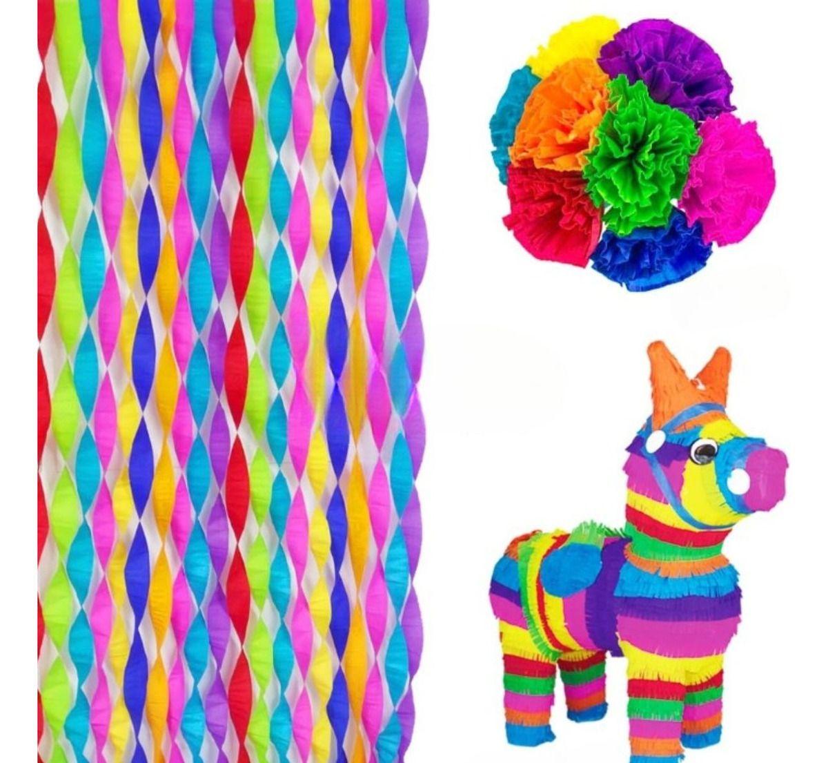 SET 2 PACK PAPEL CREPE PLIEGUE x10 PZAS DECORA ESCOLAR LAU-6