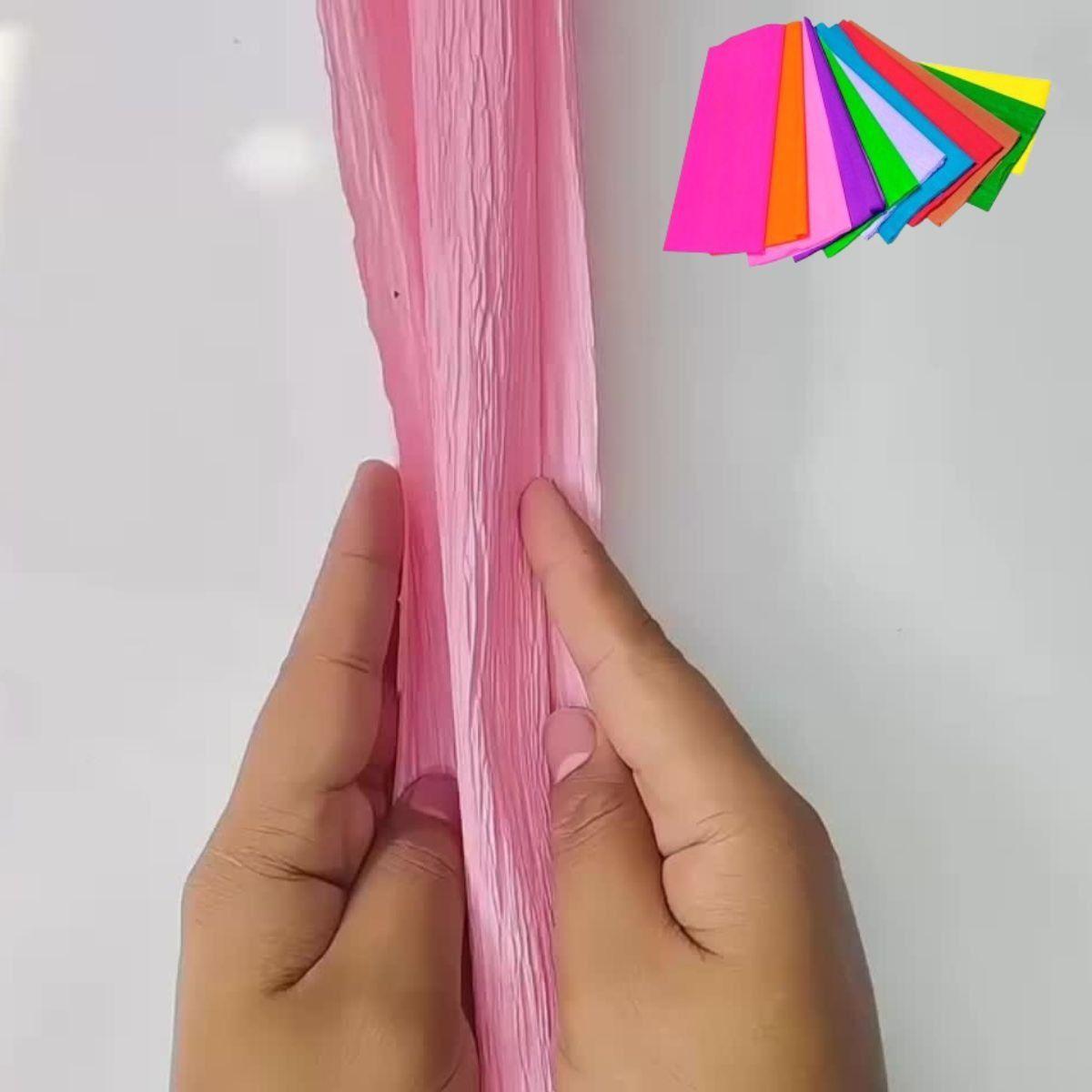 SET 2 PACK PAPEL CREPE PLIEGUE x10 PZAS DECORA ESCOLAR LAU-7