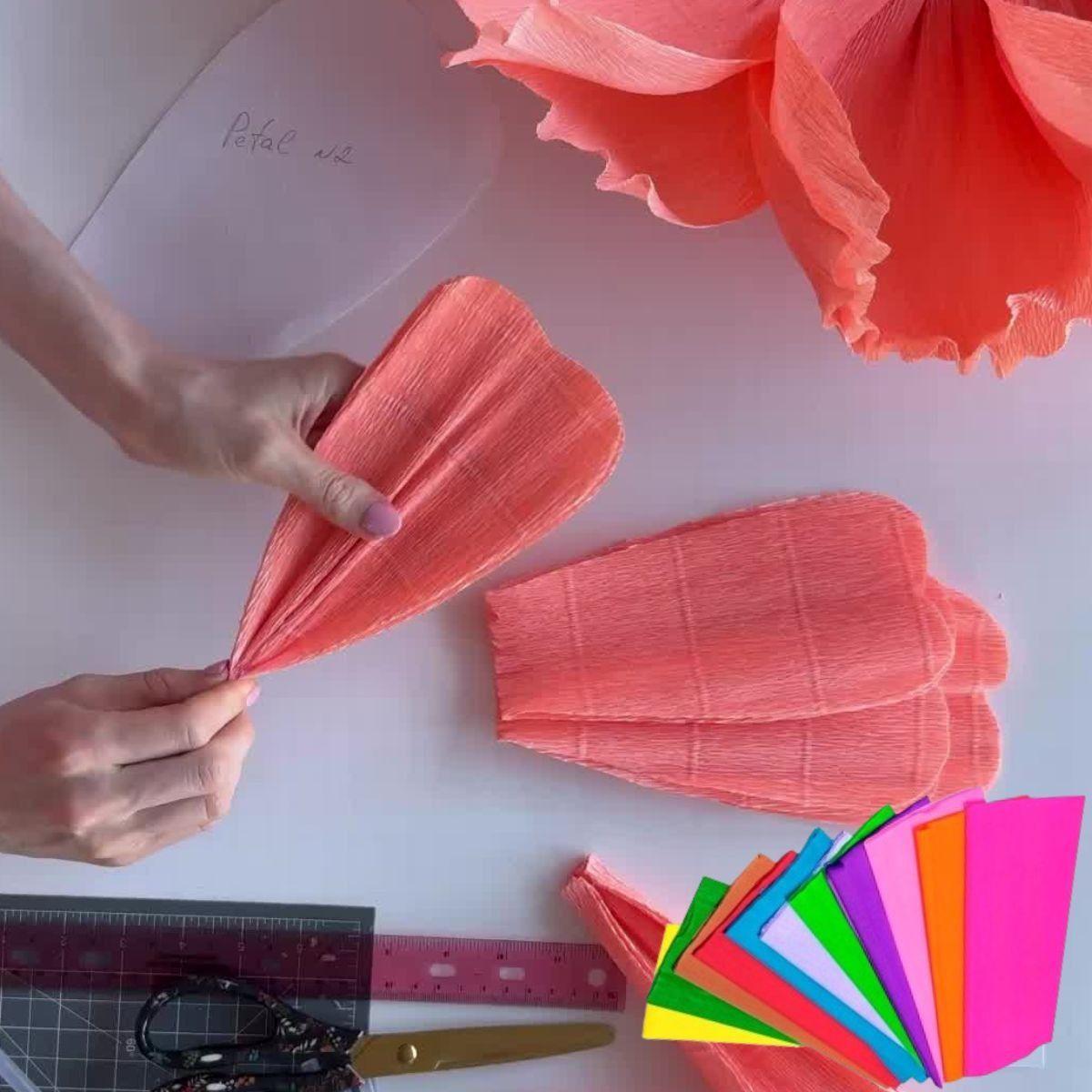 SET 2 PACK PAPEL CREPE PLIEGUE x10 PZAS DECORA ESCOLAR LAU-8