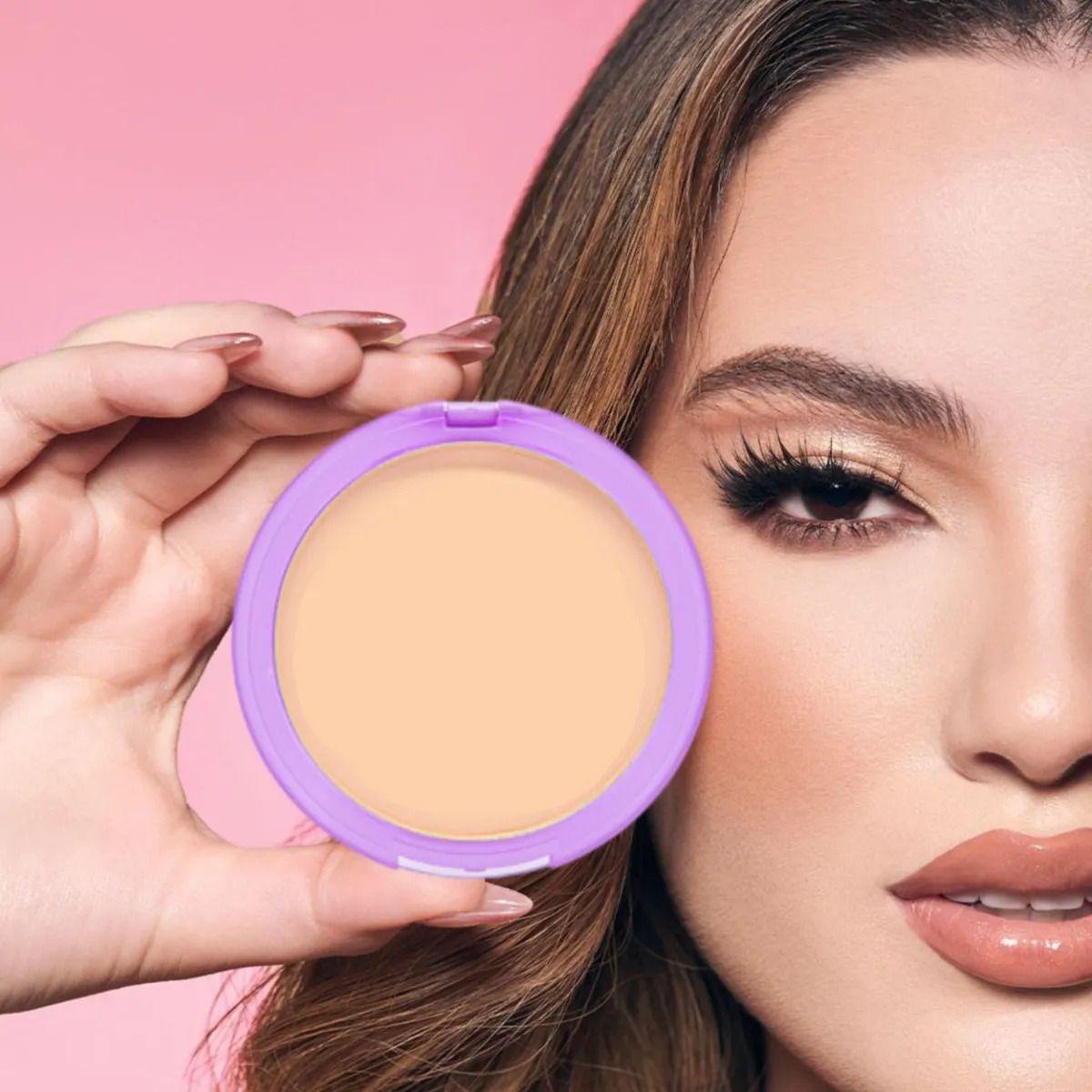 Polvo Compacto Fijador Matificante Larga Duración ALJ-4