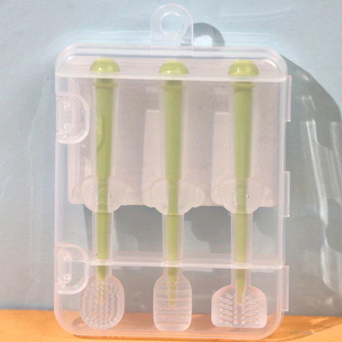 SET 5 CEPILLOS DE DIENTES SILICONA SUAVE PARA BEBE LAU-7