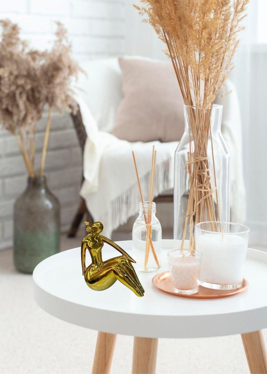 Figura Decorativa Estatua Silueta Mujer Sentada Jhn-9