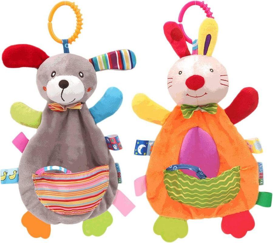 Set 2 Mordedor Peluche Denticion Sensorial Suave Bebe Lau-2
