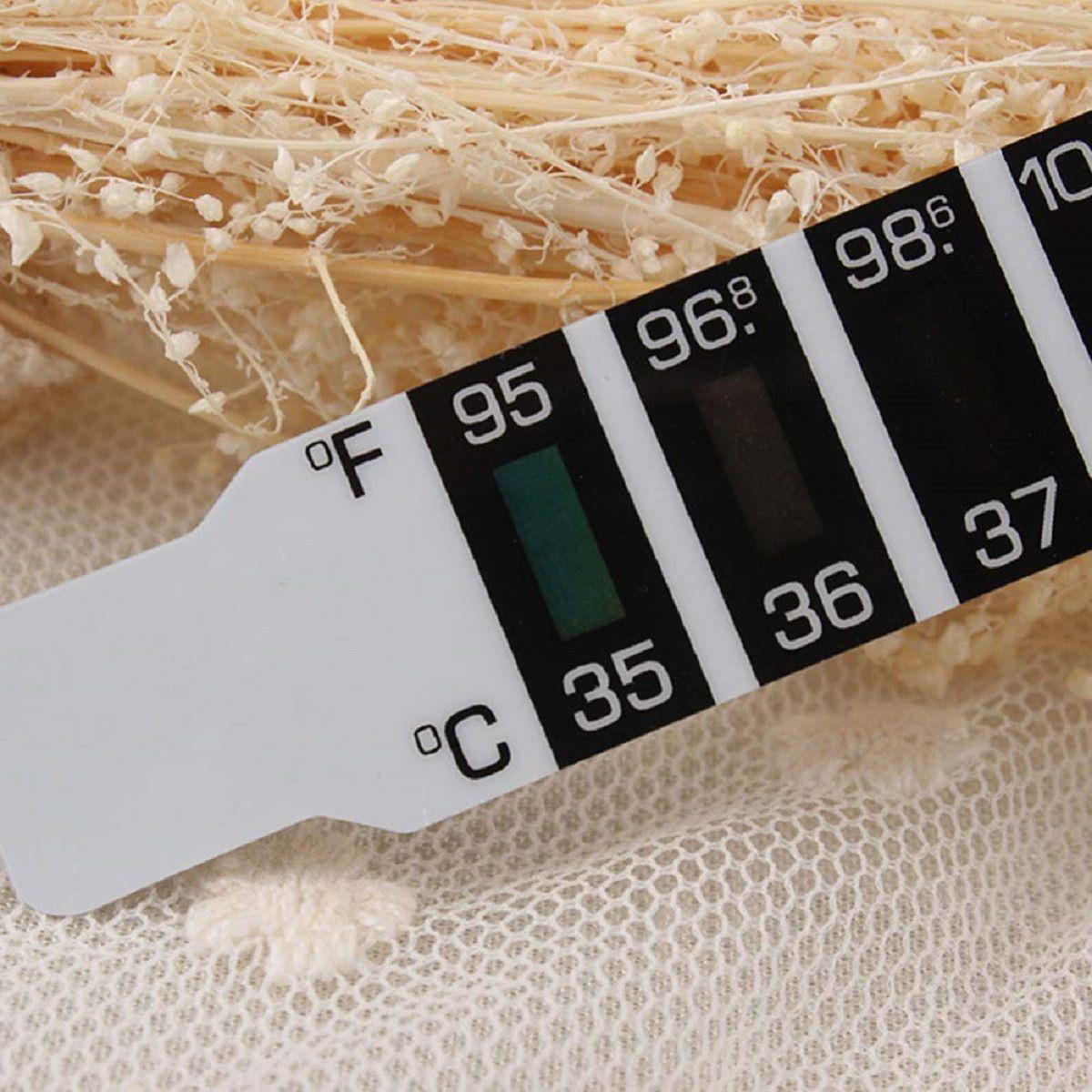 Termómetro 50 Tiras Reutilizable Fiebre Niño Adulto Lau-4