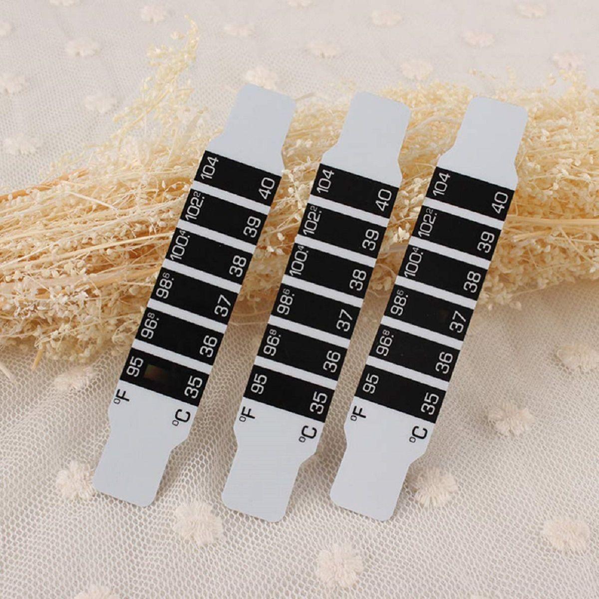 Termómetro 50 Tiras Reutilizable Fiebre Niño Adulto Lau-6