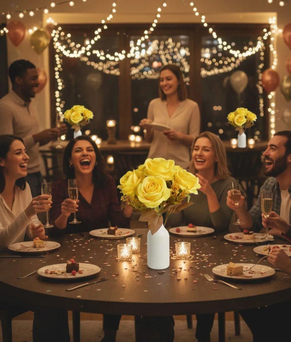 Flor Artificial Ramo Decorativo Belleza Diseño Realista Jhn-5