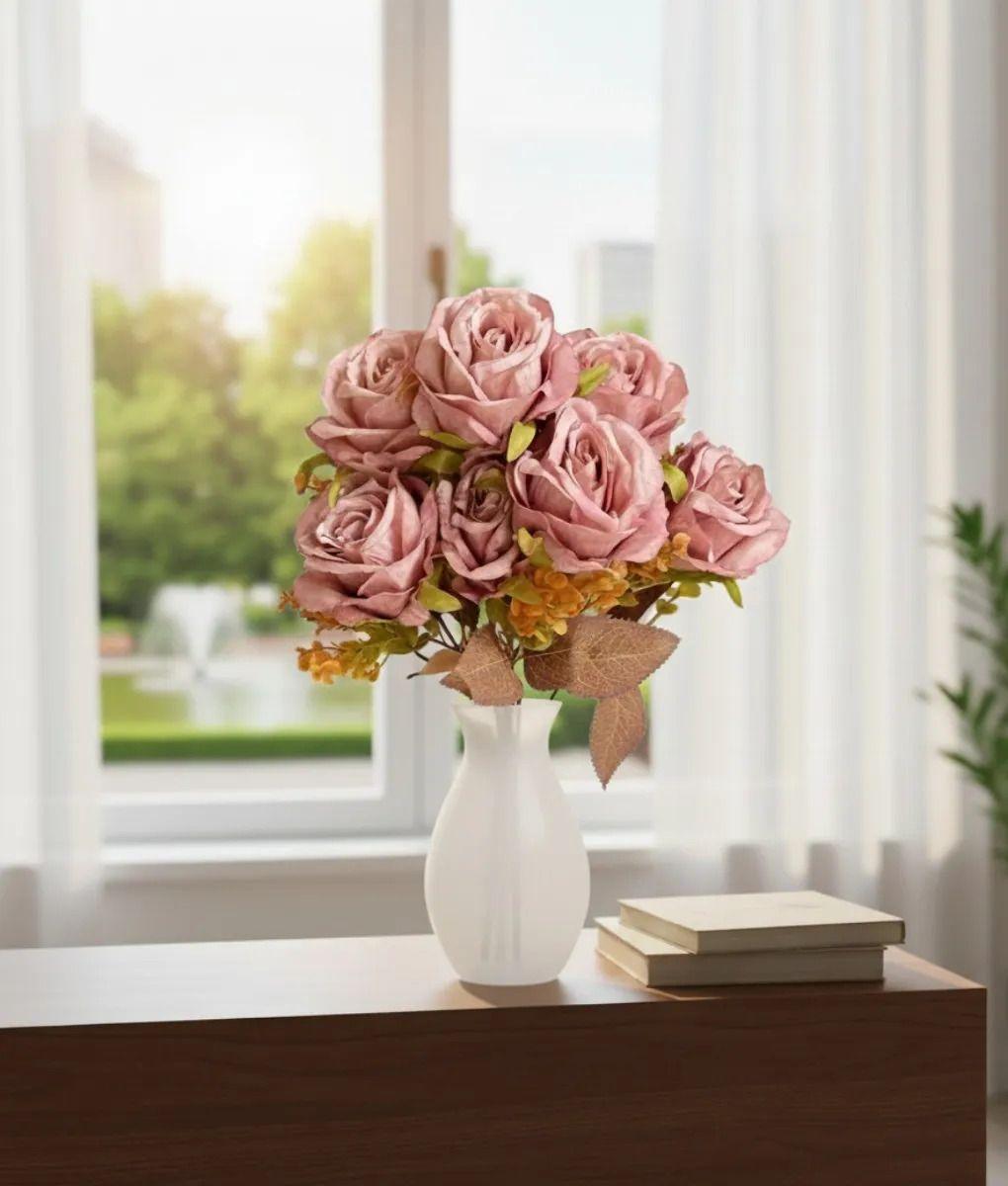 Flor Artificial Ramo Decorativo Belleza Diseño Realista Jhn-9