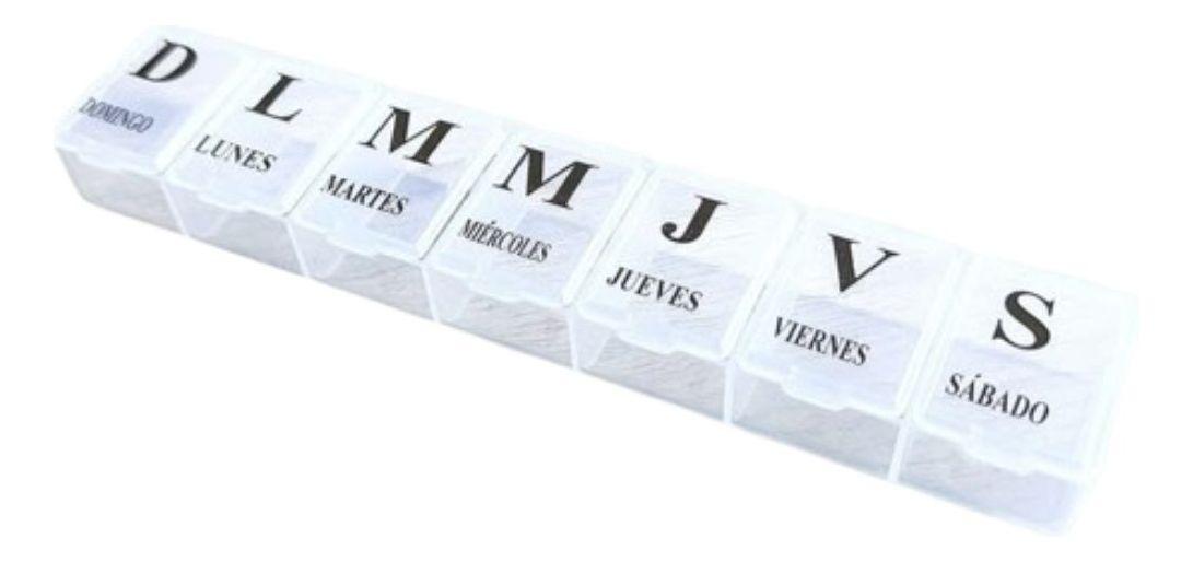 SET 8 PASTILLERO DIARIO 7 COMPARTIMIENTO PORTATIL LAU-9