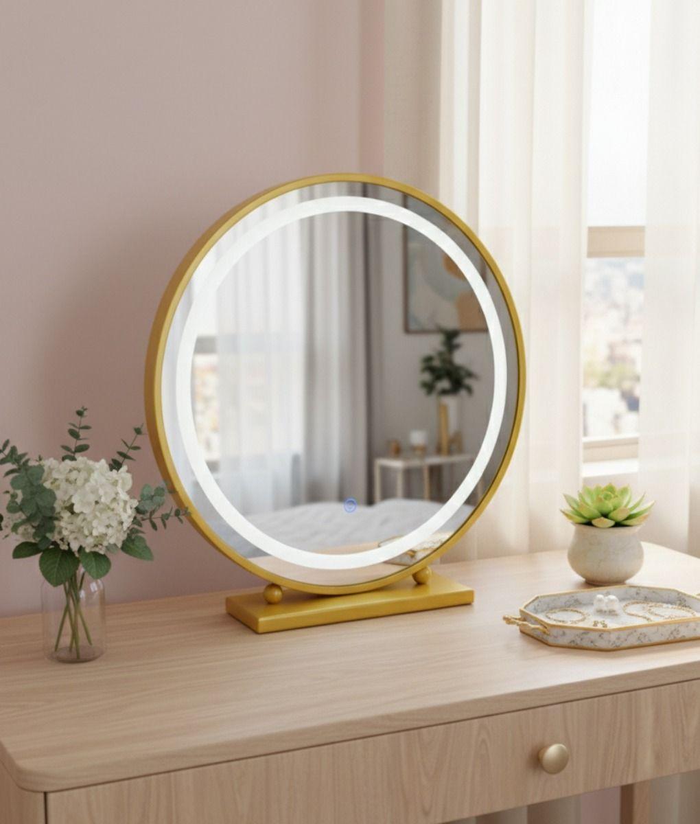 Espejo Decorativo Mesa Panel Táctil Luz LED Hogar Jhn-7