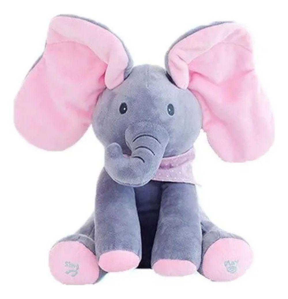 PELUCHE ELEFANTE OREJAS MOVILES MUSICAL INTERACTIVO BEBE LAU-3