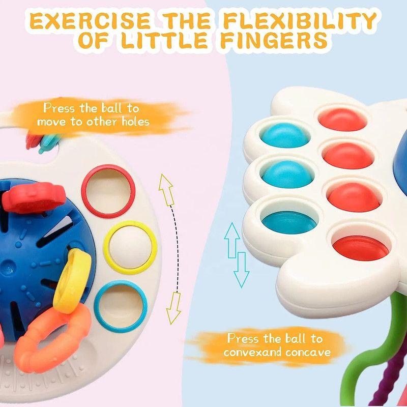 JUGUETE PARA BEBE CUERDA DE TRACCION SILICONA EDUCATIVO LAU-4