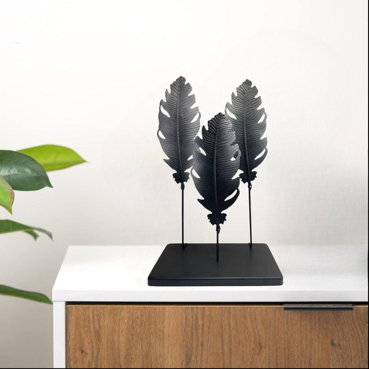 Escultura Hojas Estilo Europeo Decoración Hogar Creativa Jhn-3