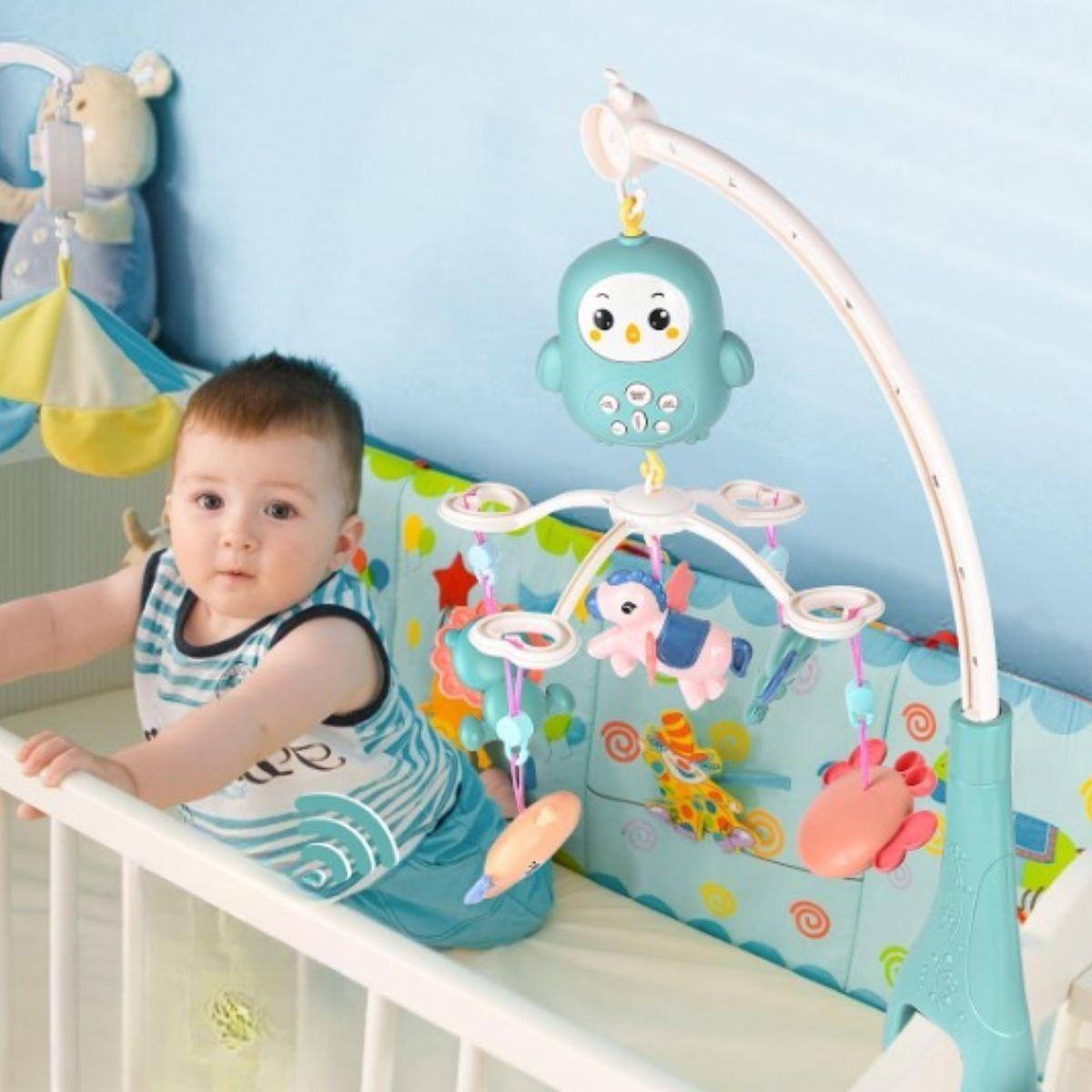 MOVIL MUSICAL PARA CUNA BEBE ESTIMULACION VISUAL LAU-5