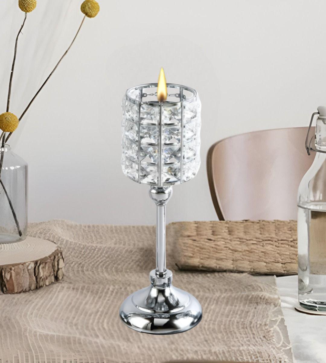 Portavelas Candelabro Decorativo Brillante Moderno Mesa Jhn-6