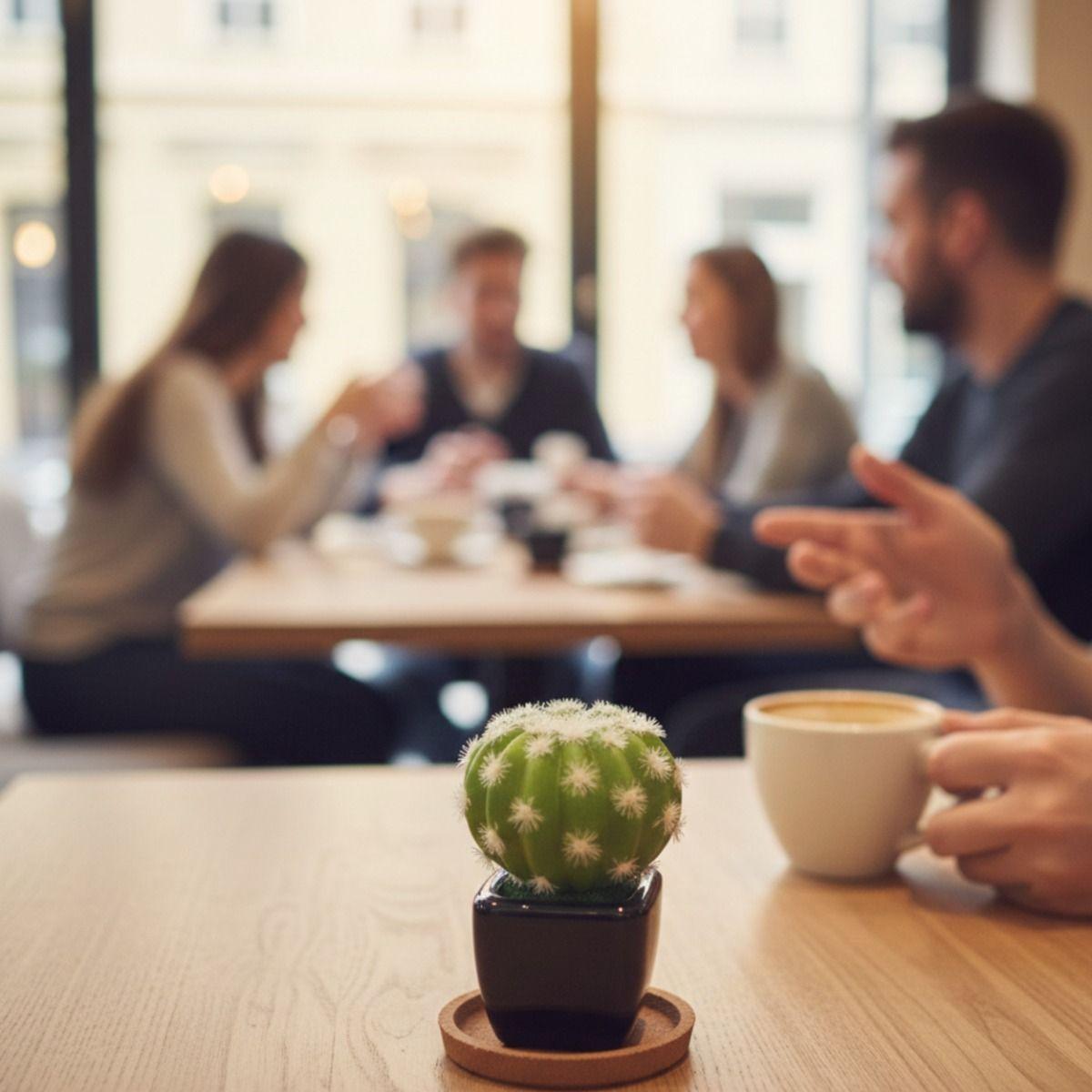 Set 2 Planta Decorativa Artificial Cactus Minimalista Jhn-2