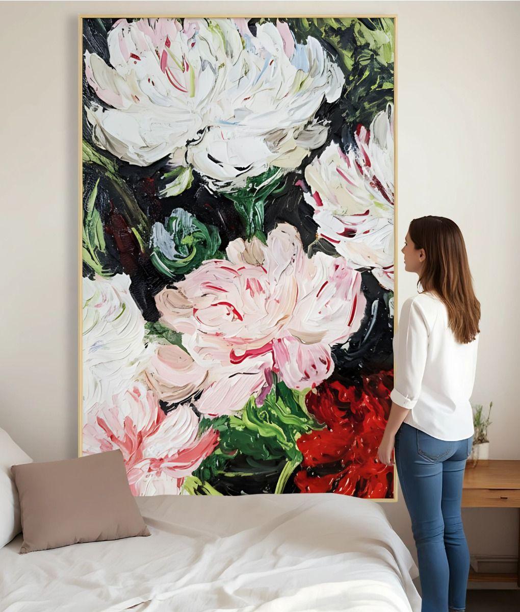 Cuadro Decorativo Arte Visual Floral Elegante Hogar Jhn-4