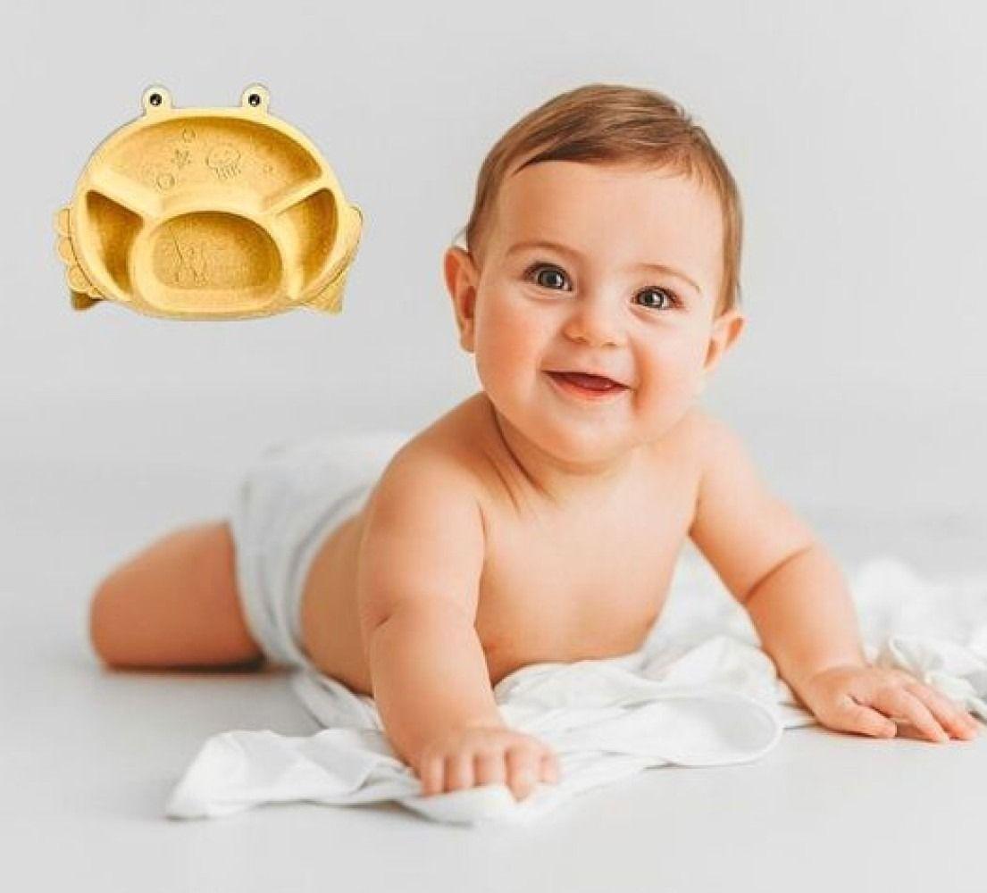 Set 3 Platos Silicona Forma Cangrejo Entrenamiento Niños Lau-4