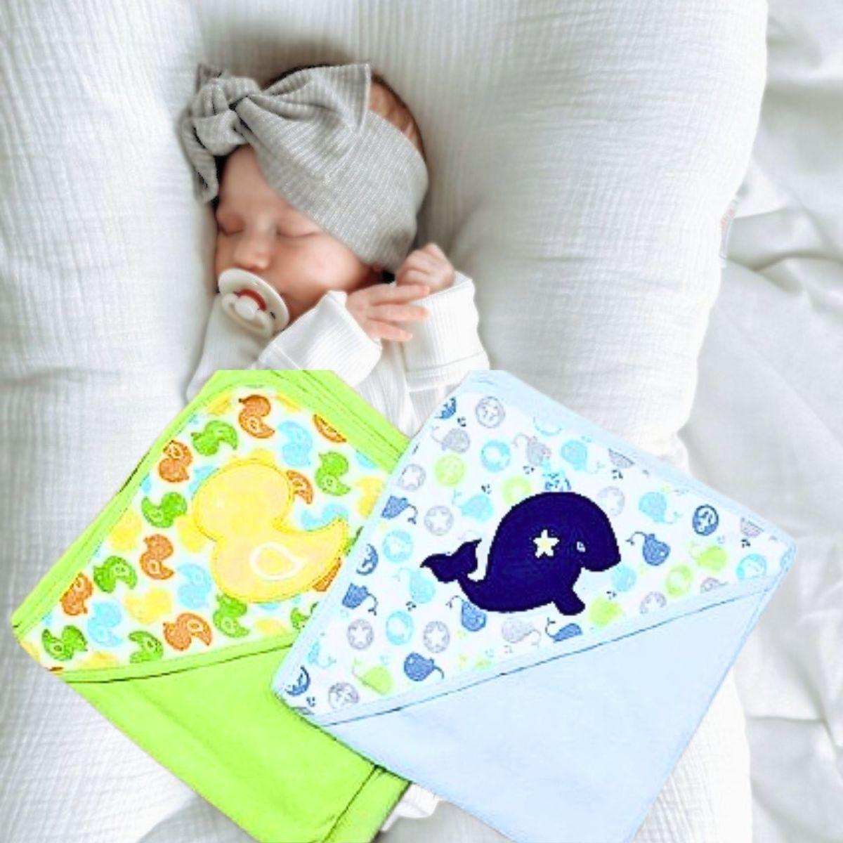 Manta Envolvente Bebé Doble Capa Algodón Seguro Comoda Lau-6