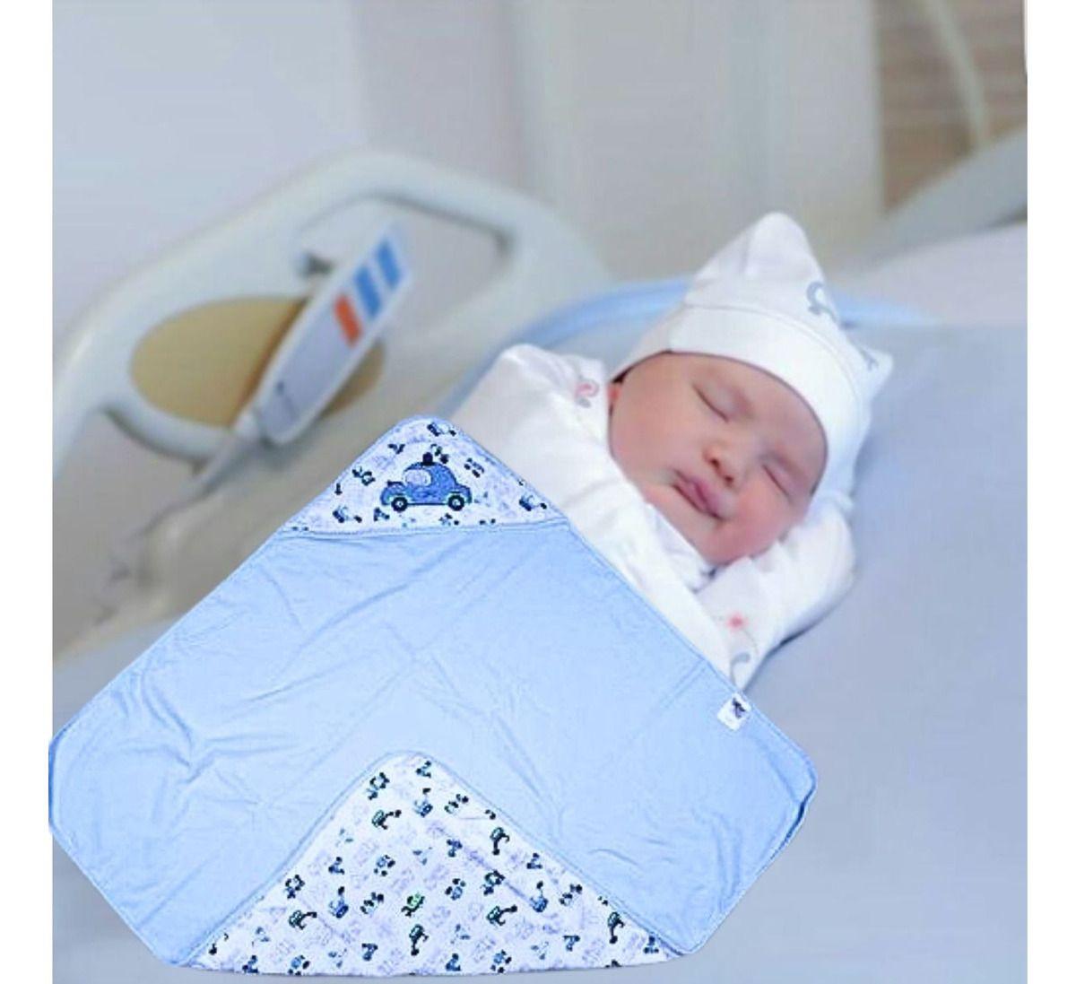 Manta Envolvente Bebé Doble Capa Algodón Seguro Comoda Lau-7