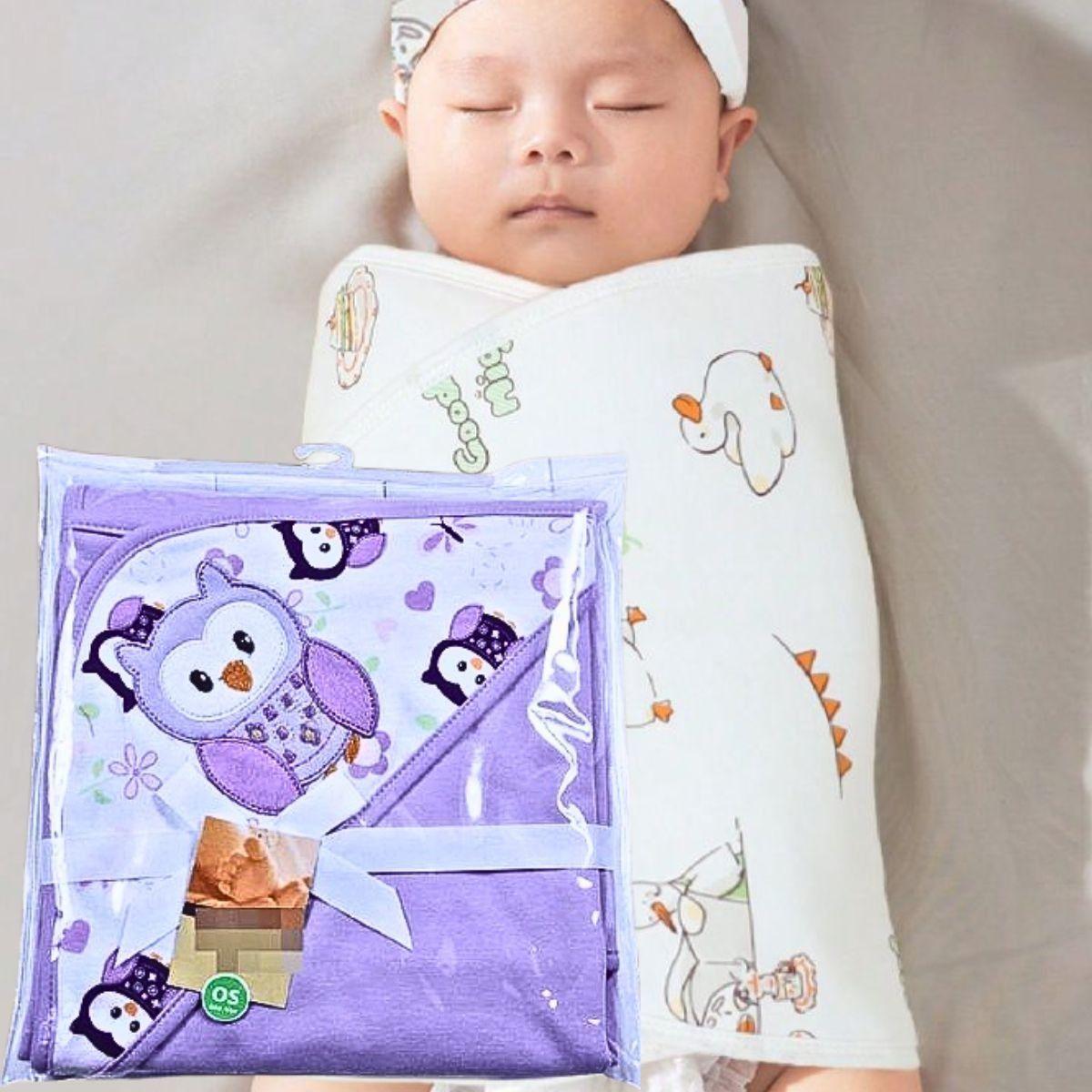 Manta Envolvente Bebé Doble Capa Algodón Seguro Comoda Lau-8